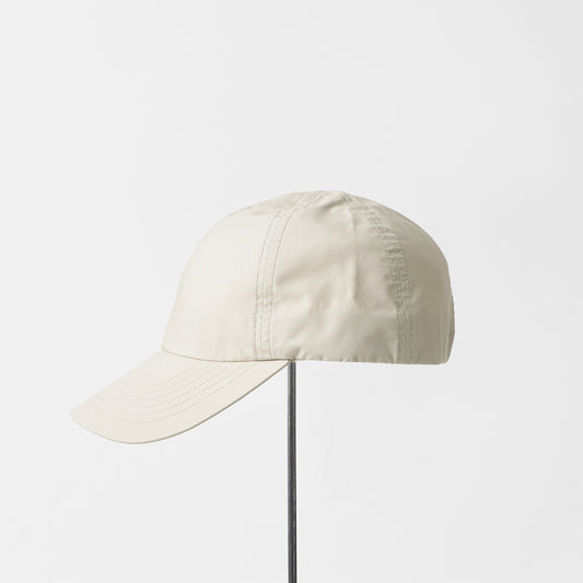 cotton trainer cap side view / light beige