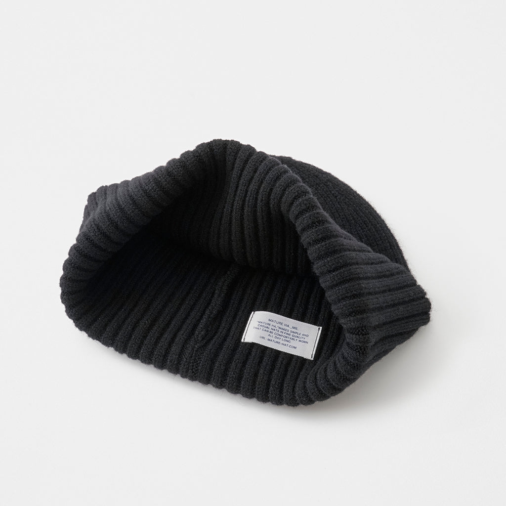 long rib knit cap